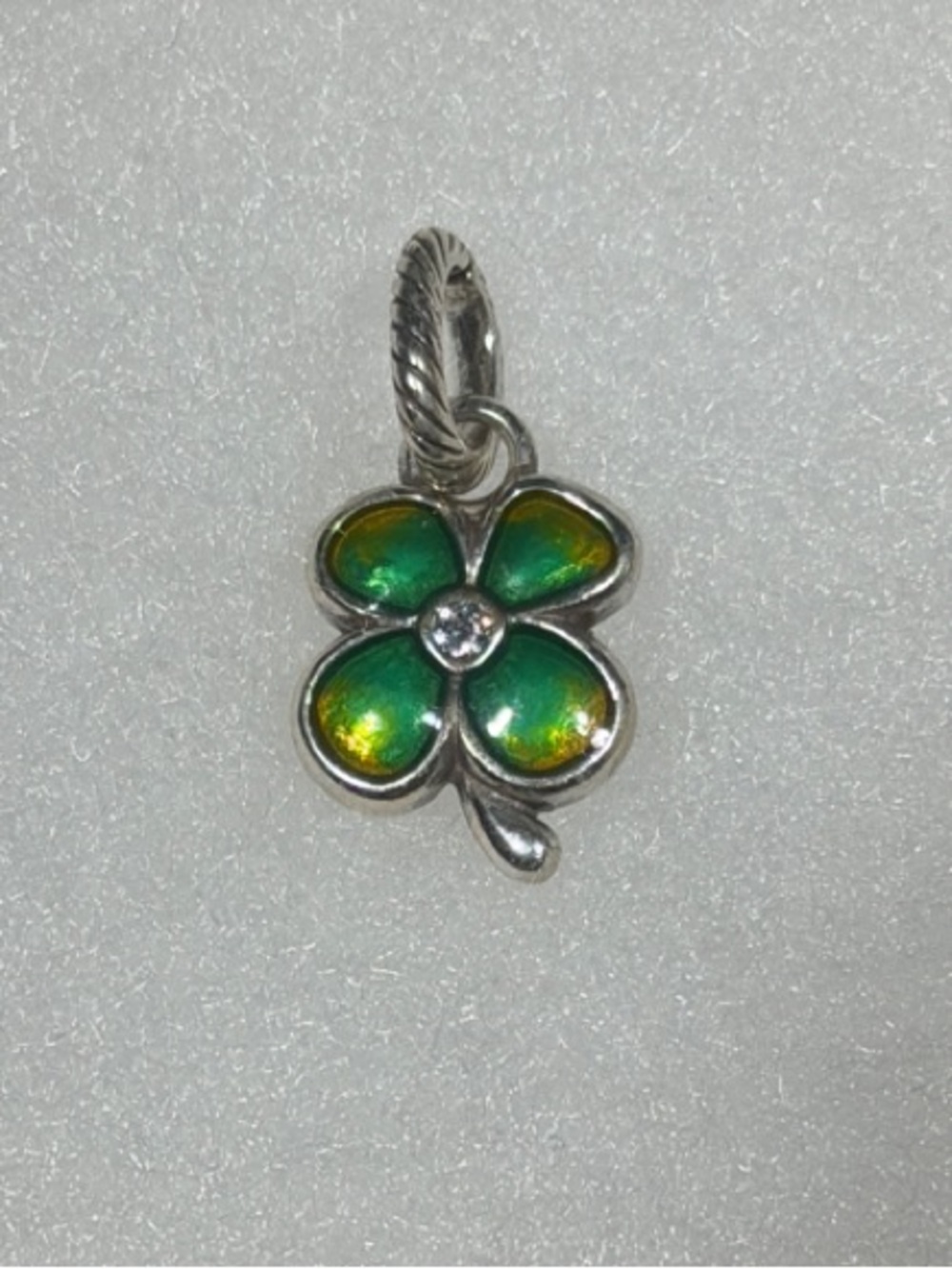 🍀 Brighton ‘lucky’ ’Irish’ Green Enamel Four-Leaf Clover Pendant Charm! 🆕